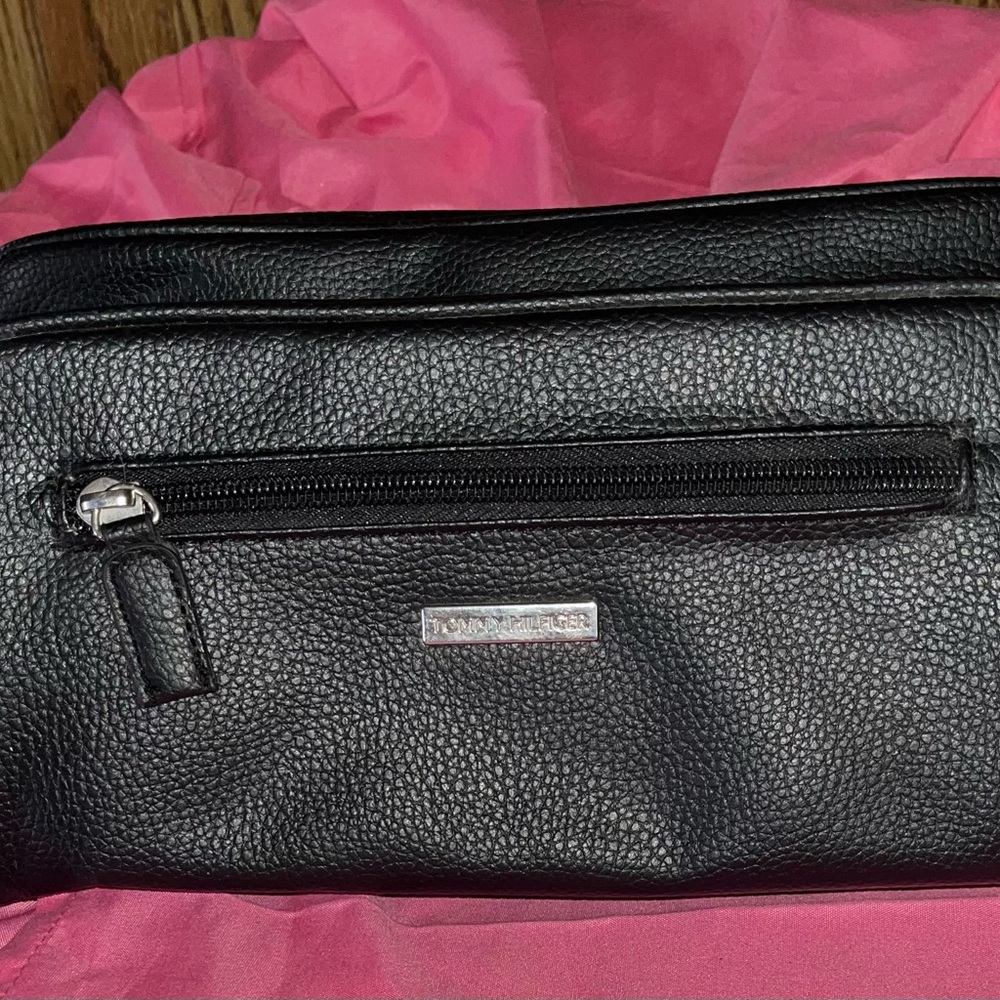 Black Leather Men's Toiletry Bag Dopp Kit NEW